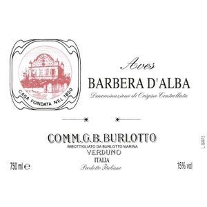 2021 Comm. G.B. Burlotto, Barbera d'Alba, Aves 6x75cl