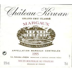 1993 Chateau Kirwan 3eme Cru Classe, Margaux 1x600cl