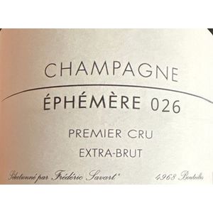 2019 Savart & Dremont, Ephemere 026 Blanc de Blancs Premier Cru, Champagne 6x75cl
