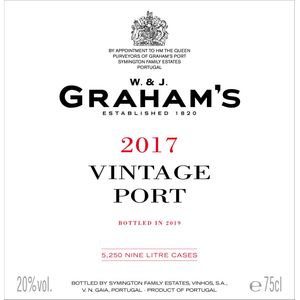 2017 Graham's, Vintage Port 6x75cl