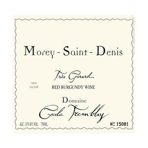 2020 Domaine Cecile Tremblay, Morey-Saint-Denis, Tres Girard 6x75cl