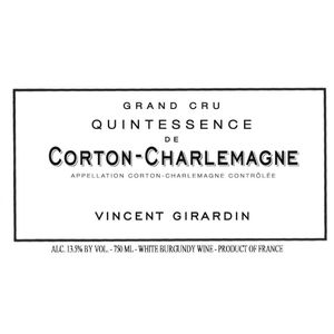 2020 Vincent Girardin, Corton-Charlemagne Grand Cru, Quintessence 6x75cl
