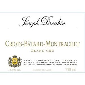 2017 Joseph Drouhin, Criots-Batard-Montrachet Grand Cru 6x75cl