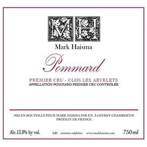 2018 Mark Haisma, Pommard Premier Cru, Les Arvelets 6x75cl