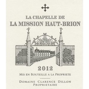 2012 La Chapelle de la Mission Haut-Brion, Pessac-Leognan 6x75cl