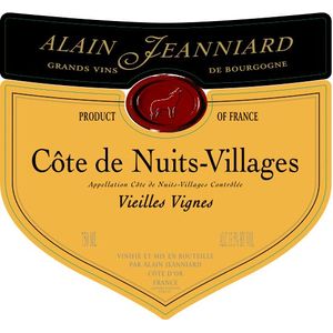 2017 Domaine Alain Jeanniard, Cote de Nuits-Villages, Vieilles Vignes 6x75cl