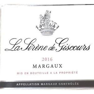 2018 La Sirene de Giscours, Margaux 6x75cl