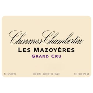 2021 Domaine de la Vougeraie, Charmes-Chambertin Grand Cru, Les Mazoyeres 6x75cl