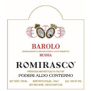 2017 Poderi Aldo Conterno, Barolo, Bussia Romirasco 6x75cl