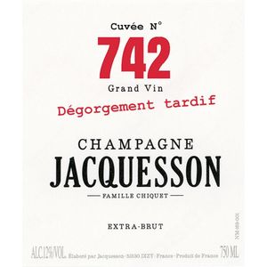 NV Jacquesson, Cuvee 742 Degorgement Tardif, Champagne 6x75cl