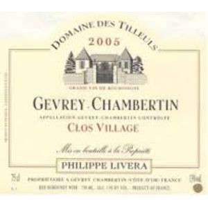 2016 Philippe Livera (Tilleuls), Gevrey-Chambertin, Clos Village 12x75cl