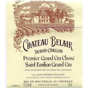 2002 Chateau Belair Premier Grand Cru Classe B, Saint-Emilion Grand Cru 12x75cl