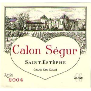2004 Chateau Calon Segur 3eme Cru Classe, Saint-Estephe 12x75cl