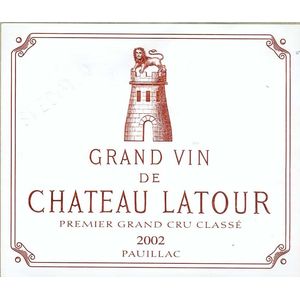 2002 Chateau Latour Premier Cru Classe, Pauillac 12x75cl