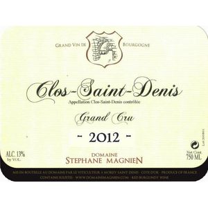 2021 Domaine Stephane Magnien, Clos Saint-Denis Grand Cru 6x75cl