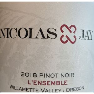 2018 Nicolas Jay, L'Ensemble Pinot Noir, Willamette Valley 6x75cl