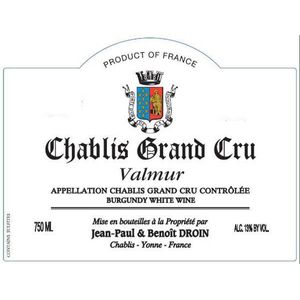 2018 Jean-Paul & Benoit Droin, Chablis Grand Cru, Valmur 12x75cl