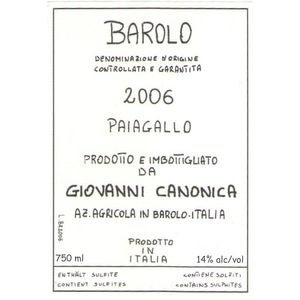 2017 Giovanni Canonica, Barolo, Paiagallo 12x75cl