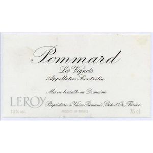 2012 Domaine Leroy, Pommard, Les Vignots 3x75cl