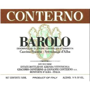 2009 Giacomo Conterno, Barolo, Francia Cascina 6x75cl