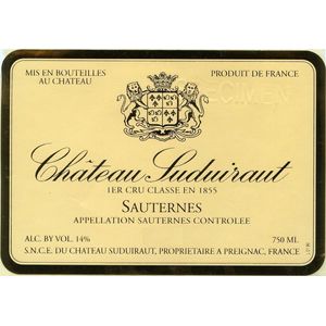 2014 Chateau Suduiraut Premier Cru Classe, Sauternes 6x75cl