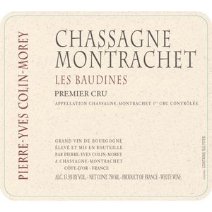 2015 Pierre-Yves Colin-Morey, Chassagne-Montrachet Premier Cru, Les Baudines 6x75cl