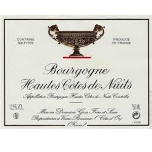 2019 Domaine Gros Frere et Soeur, Bourgogne, Hautes Cotes de Nuits Rouge 6x75cl