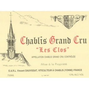 2010 Vincent Dauvissat, Chablis Grand Cru, Les Clos 6x75cl