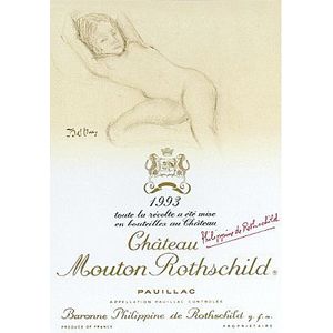 1993 Chateau Mouton Rothschild Premier Cru Classe, Pauillac 12x75cl
