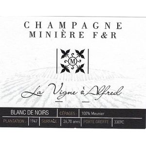 2018 Miniere F&R, La Vigne a Alfred Blanc de Noirs, Champagne 6x75cl