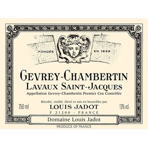 2021 Domaine Louis Jadot, Gevrey-Chambertin Premier Cru, Lavaux Saint-Jacques 3x75cl