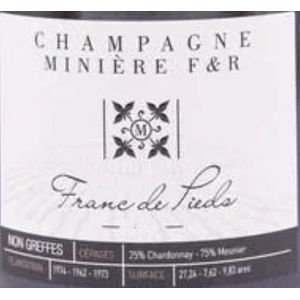 2016 Miniere F&R, Franc de Pieds, Champagne 6x75cl