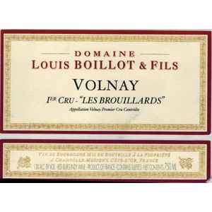 2019 Domaine Louis Boillot, Volnay Premier Cru, Les Brouillards 12x75cl