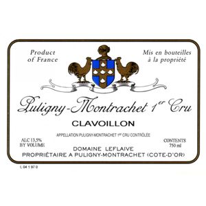 2016 Domaine Leflaive, Puligny-Montrachet Premier Cru, Clavoillon 3x75cl