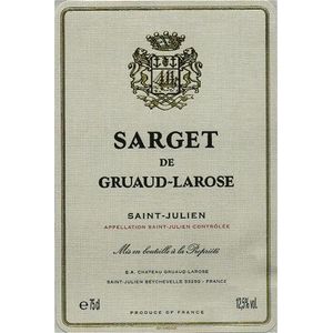 2019 Sarget de Gruaud Larose, Saint-Julien 6x150cl