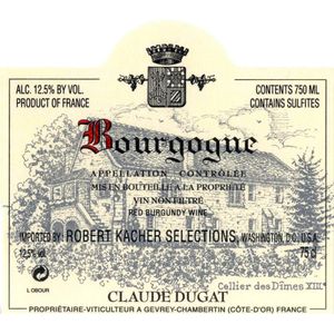 2018 Claude Dugat, Bourgogne, Rouge 12x75cl