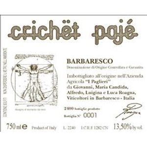2001 Roagna, Barbaresco, Paje Crichet 1x150cl