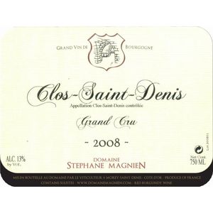 2009 Domaine Stephane Magnien, Clos Saint-Denis Grand Cru 12x75cl