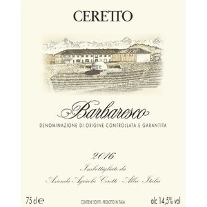2018 Ceretto, Barbaresco 6x75cl