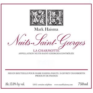 2016 Mark Haisma, Nuits-Saint-Georges, La Charmotte 12x75cl