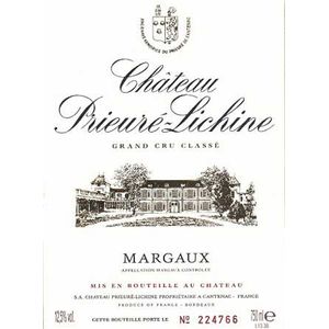 2015 Chateau Prieure-Lichine 4eme Cru Classe, Margaux 6x75cl