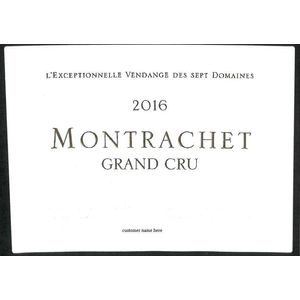 2016 Exceptionnelle Vendanges des Sept Domaines, Montrachet Grand Cru 1x75cl