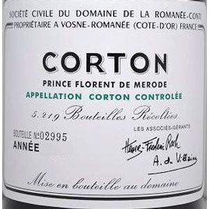2017 Domaine de la Romanee-Conti, Corton Grand Cru, Prince Florent de Merode 1x75cl