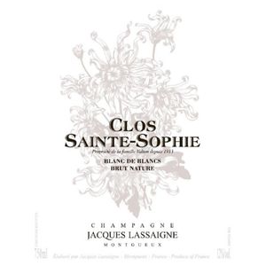 2018 Jacques Lassaigne, Clos Sainte-Sophie Blanc de Blancs Brut Nature 6x75cl