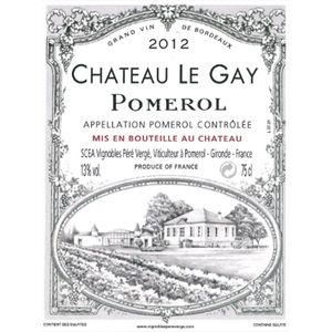 2012 Chateau Le Gay, Pomerol 6x75cl