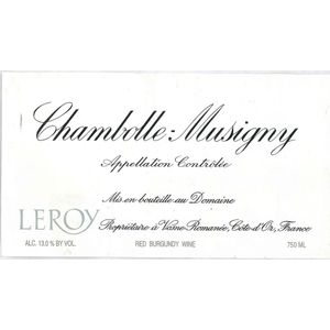 2014 Maison Leroy, Chambolle-Musigny Premier Cru 3x75cl