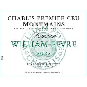 2022 Domaine William Fevre, Chablis Premier Cru, Montmains 6x75cl