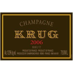 2006 Krug, Vintage Brut 1x75cl