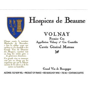 2019 Hospices de Beaune, Volnay Premier Cru, Cuvee General Muteau 6x75cl
