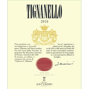 2010 Tignanello, Toscana 6x75cl
